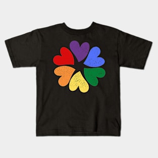 Rainbow Vintage Retro 80's Style Gay pride Kids T-Shirt